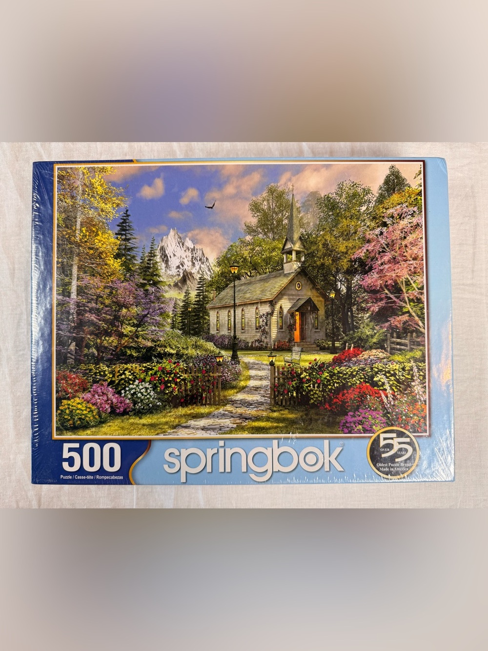 Dominic Davison 500 Piece Landscape Puzzle Mountain View Chapel Ages 8+ NEW